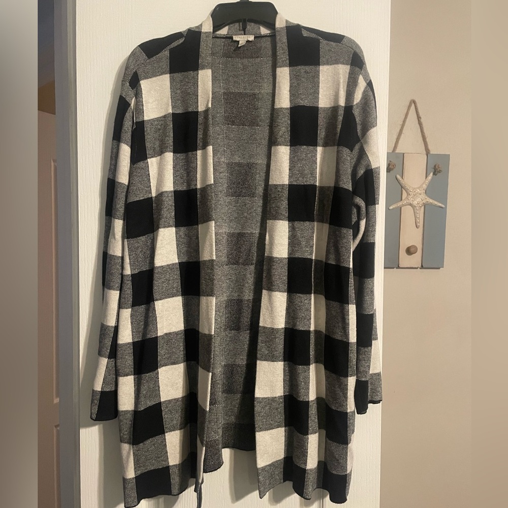 TALBOTS PLUS Buffalo Plaid Cardigan Size 3X